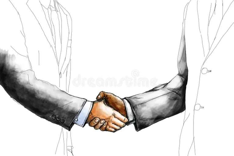 Business partnership illustration from the supplied presentation